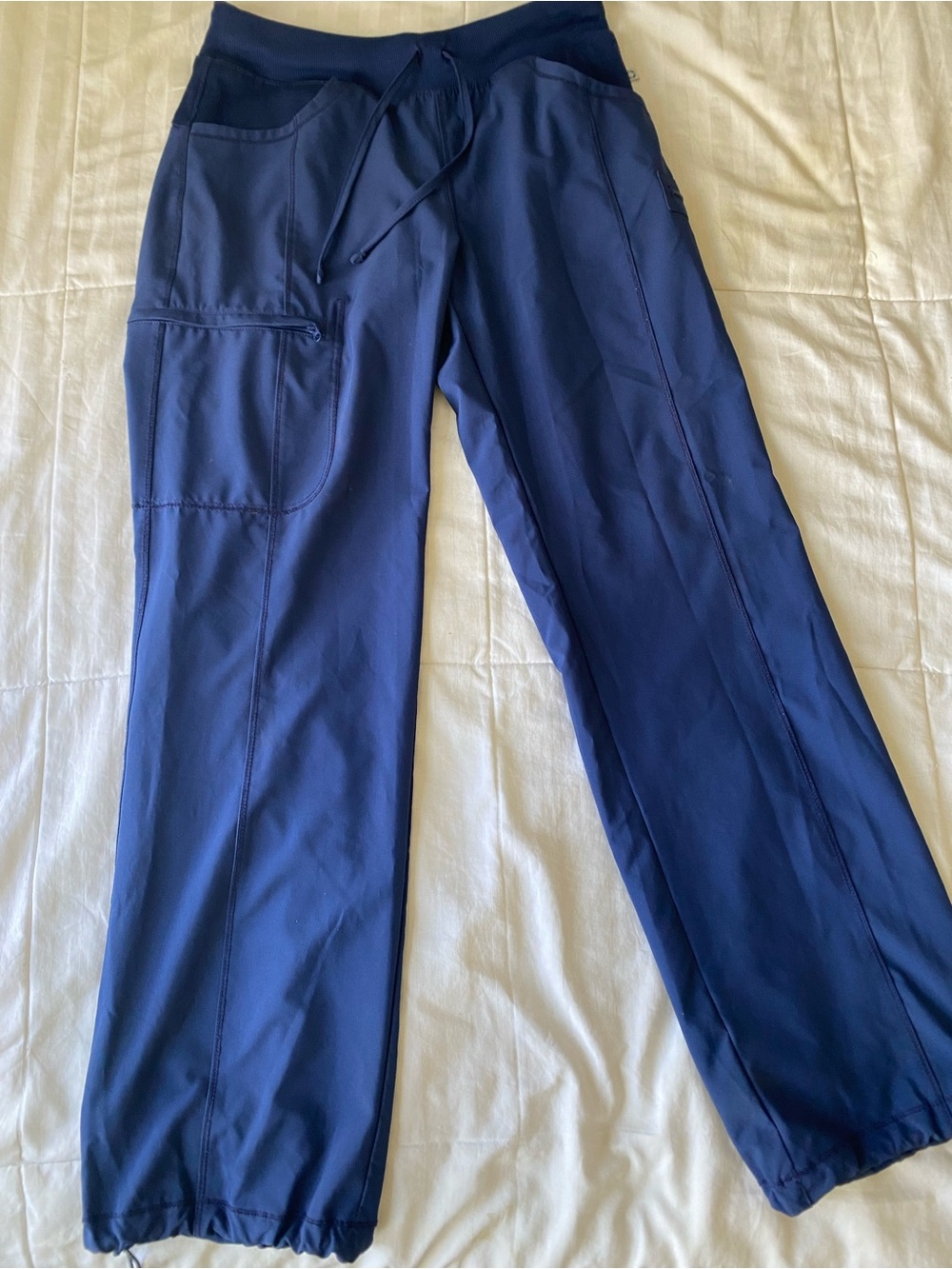 Women’s Navy Drawstring Stretchy Utility Pants